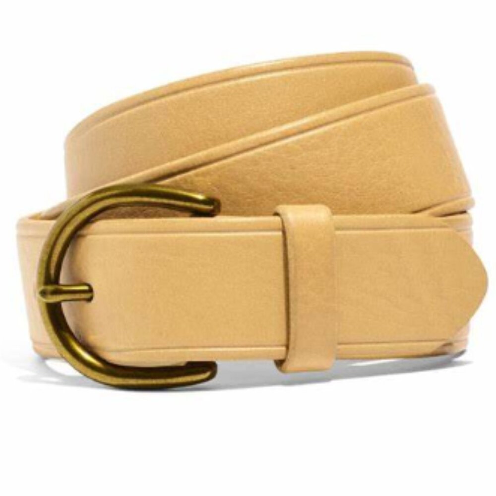 Madewell Perfect Medium Belt in Tan size small